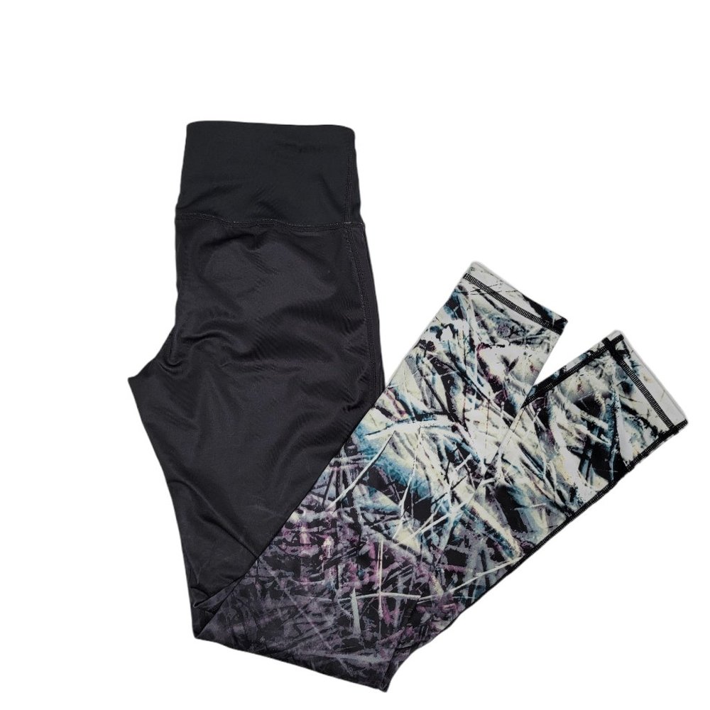 Ideology Black Leggings with Snowy Design / Ankle length - Size Small